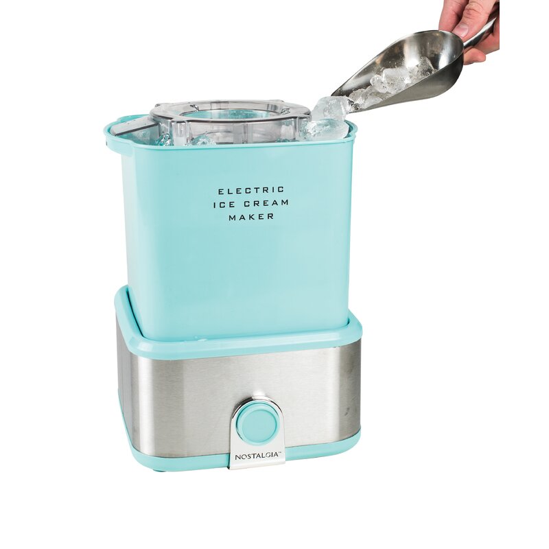 Nostalgia electric ice cream maker with candy fashion crusher